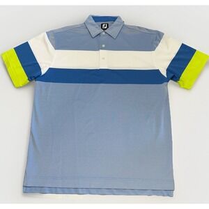 Mens FJ FOOT-JOY Colorblock Golf Polo Shirt Performance Casual Large ⛳️ NICE‎